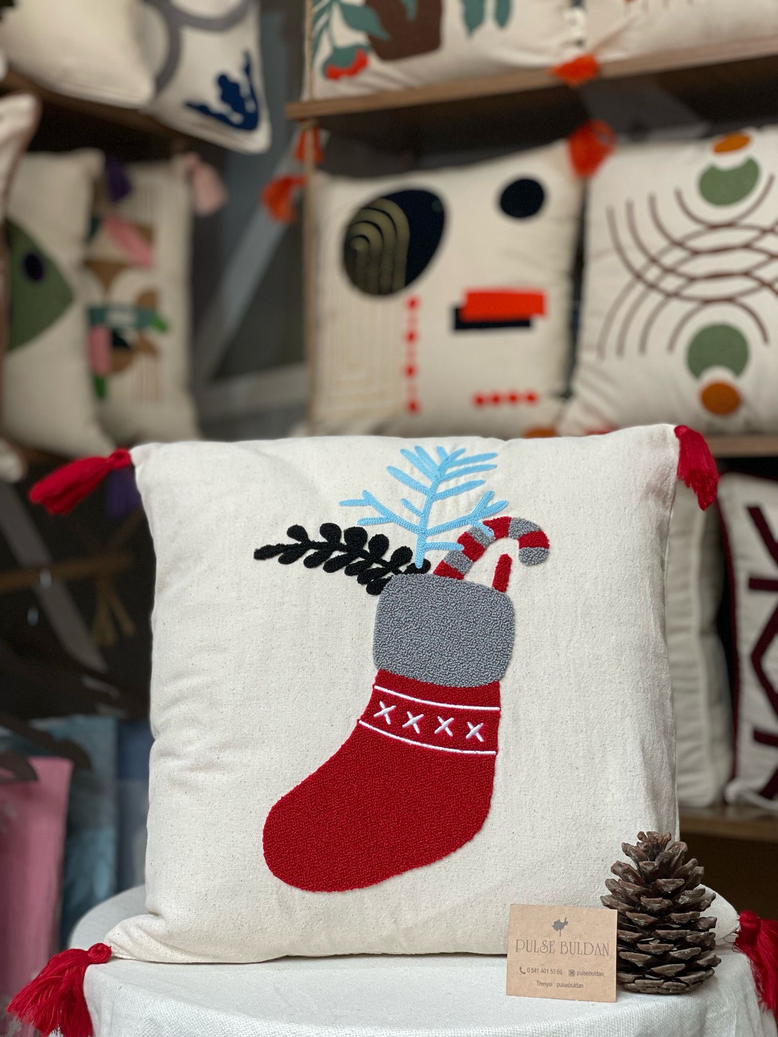 YILBAŞI ÇORABI ŞEMALI KIRLENT